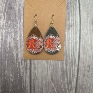 Colorful Wood Cowboy boot Dangle Earrings: Lightweight Boho Nature Jewelry